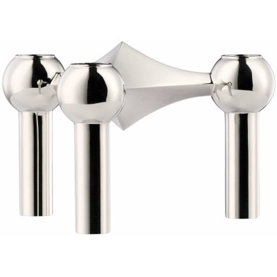 STOFF NAGEL Designový svícen STOFF Nagel Chrome, stříbrná barva, kov – Sleviste.cz