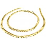Steel Jewelry Souprava Řetízek Náramek GOLD z Chirurgické oceli SET250173 – Hledejceny.cz