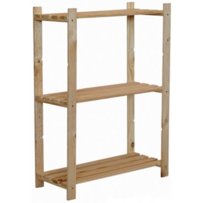 Tvujregal.cz Dřevěný regál ra-3-65, 90x65x28cm - borovice – Zboží Dáma