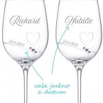 Svatební skleničky na víno Diamante Romance s krystaly Swarovski 2 ks – Hledejceny.cz
