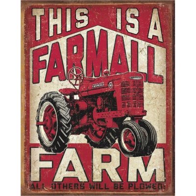 Plechová cedule Farmall Farm 40 cm x 32 cm – Zboží Dáma