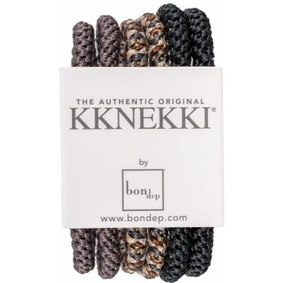 KKNEKKI Gumička do vlasů Kknekki Slim no. 4 – set 6 ks, černá barva, textil – Zboží Dáma