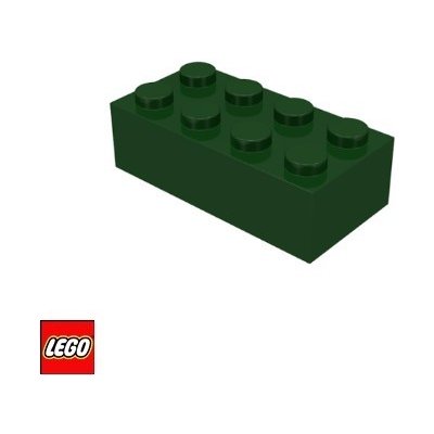 LEGO® 3001 Kostka 2x4 Tmavě-Zelená – Zbozi.Blesk.cz