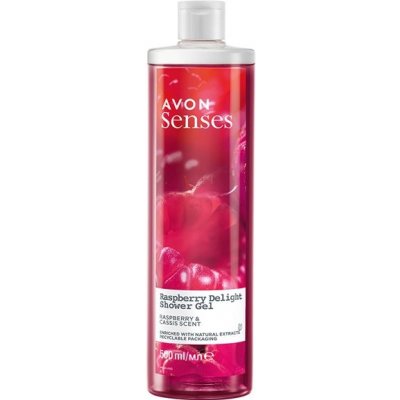 Avon Senses sprchový gel s vůní maliny a rybízového likéru 500 ml – Hledejceny.cz