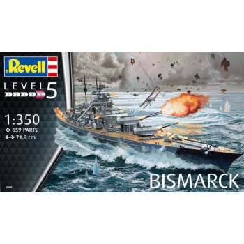 Revell Plastic ModelKit loď Battleship Bismarck 1:350