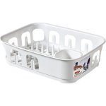 Odkapávač nádobí ESSENTIALS obdélník - bílý CURVER – Sleviste.cz