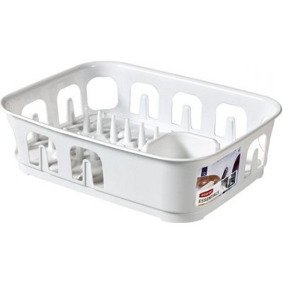 Odkapávač nádobí ESSENTIALS obdélník - bílý CURVER – Sleviste.cz