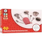 Bigjigs Toys kuchařský set kovového nádobí – Zboží Dáma