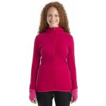 Icebreaker Wmns Descender LS Zip Hood Electron Pink/Tempo – Zboží Dáma