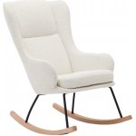 Kave Home Maustin Bílé čalouněné houpací křeslo – Hledejceny.cz