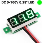 Neven V18D DC0-100V 0.28' LED digitální voltmetr zelena