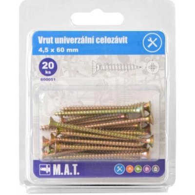 vrut un.celozávit 4,5x 60mm ZZ (20ks) – Hledejceny.cz
