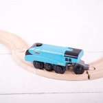 Bigjigs Rail Mallard Elektrická lokomotiva Modrá – Zboží Mobilmania