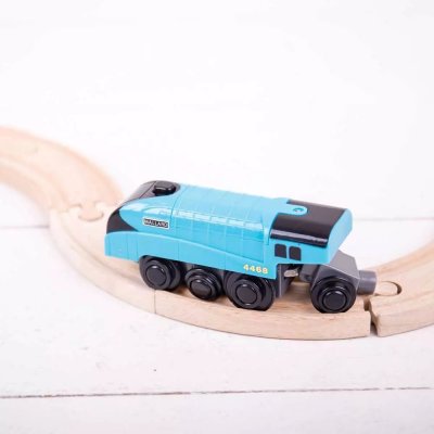 Bigjigs Rail Mallard Elektrická lokomotiva Modrá
