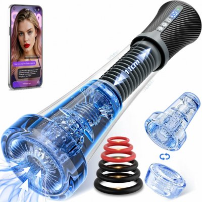 SuperLove 4in1 Powerful Vibrating Penis Pump Masturbator with App – Zboží Dáma