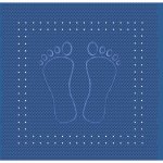 Kleine Wolke Foot modrá 55 x 55 cm 4388720002 – Zboží Dáma