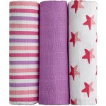 T-Tomi BIO Bambusové pleny Pink Stars/Purple 3 ks – Sleviste.cz