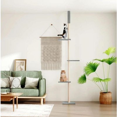 BestBerg Škrabadlo šedé 48 x 35 x 267,5–297,5 cm – Zboží Dáma