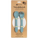 PETITE&MARS Příbor silikonový Take&Match Frosted Sky 6m+ – Zboží Mobilmania
