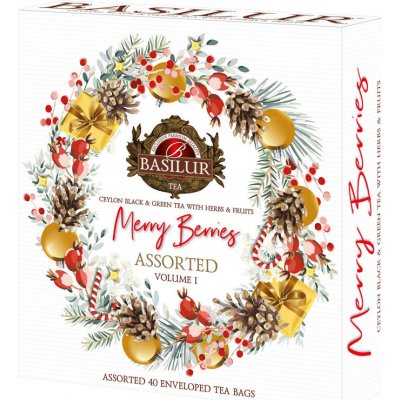 Basilur Vánoční dárková kazeta čajů Merry Berries 40 ks – Zboží Mobilmania