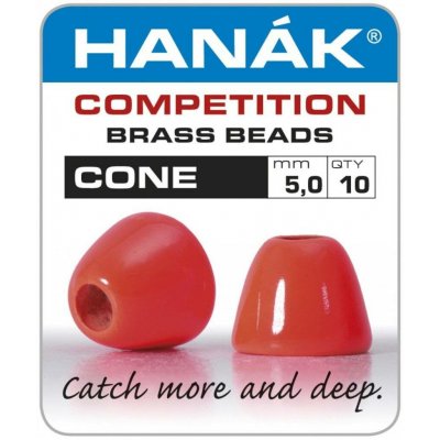 Hanák Competition Konické hlavičky CONE Fluo Red 5 mm 10 ks – Hledejceny.cz