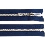 Spirálový zip se stříbrnými zoubky šíře 7 mm délka 70 cm - 101 bílá – Hledejceny.cz
