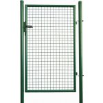 Zahradní branka, šířka 100 cm, výška 100 cm, kulaté profily, dózický zámek, mechová zelená – Sleviste.cz