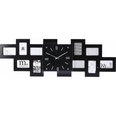Home Styling Collection Nástěnné hodiny s 10 fotorámečky, 80 × 4 × 26 cm – Hledejceny.cz