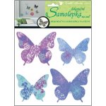 Anděl 10154 samolepící dekorace 3D motýli modrofialoví 30x22x1cm 4ks – Hledejceny.cz