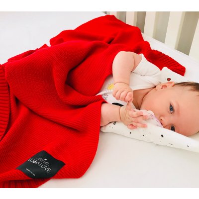 Lullalove Bambusová dečka Červená – Zboží Mobilmania
