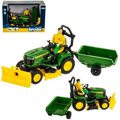 Bruder 62104 BWORLD Zahradní traktor John Deere X949 s figurkou a příslušenstvím – Zboží Dáma