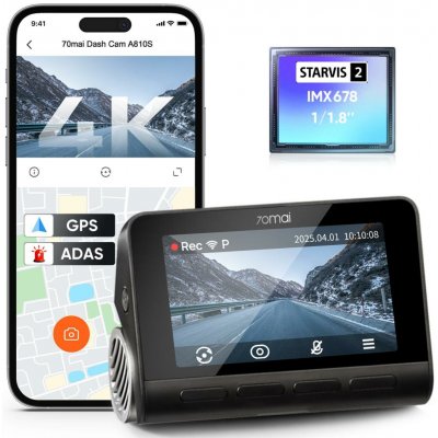 70mai Dash Cam 4K A810S – Hledejceny.cz