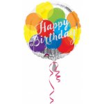 balónek Happy Birthday barevný – Zboží Dáma
