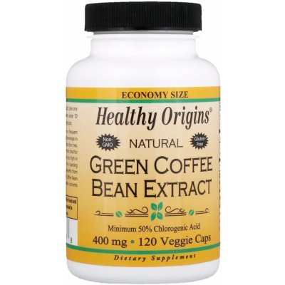 Healthy Origins Extrakt ze zelené kávy 400 mg 120 rostlinných kapslí