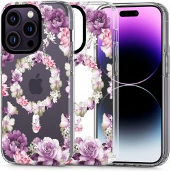 Pouzdro TECH-PROTECT Magmood MagSafe iPhone 14 Pro Max, rose floral