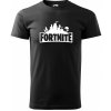 Pánské Tričko Sablio tričko s potiskem Fortnite Pevnost černé