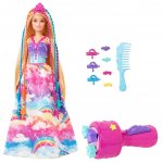 Barbie princezna s barevnými vlasy s nástrojem a doplňky – Sleviste.cz