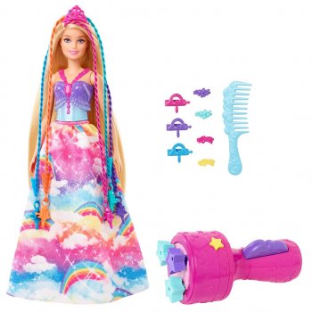 Barbie princezna s barevnými vlasy s nástrojem a doplňky od 587 Kč -  Heureka.cz