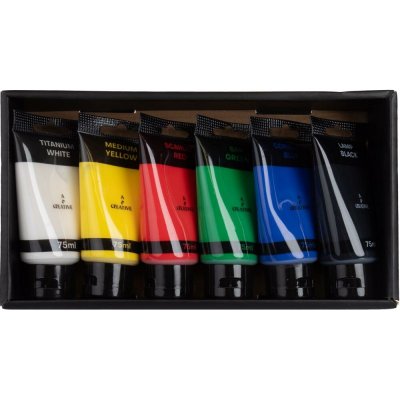 Creative akrylové farby 6 farieb 75 ml 24143 – Zbozi.Blesk.cz