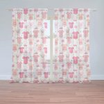 Záclony Růžové oblečky: 2 ks - 150x250 cm - Sablio – Hledejceny.cz