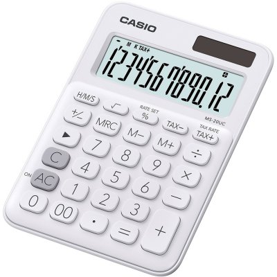 Casio Kalkulačka MS 20 UC - displej 12 míst / bílá – Hledejceny.cz