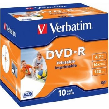 Verbatim DVD-R 4,7GB 16x, AZO, spindle, 10ks (43523)