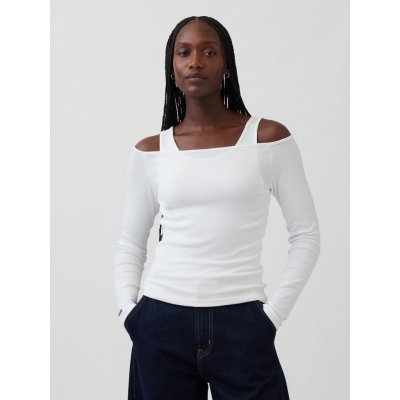 GAP Top s odhalenými rameny bílá – Zboží Mobilmania