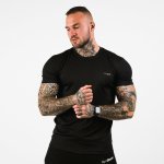 GymBeam pánské tričko Men‘s T-shirt TRN black – Sleviste.cz