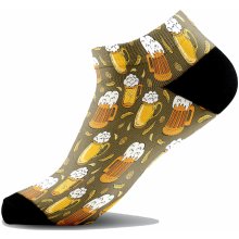 Walkee barevné kotníkové ponožky Beers Hnědá