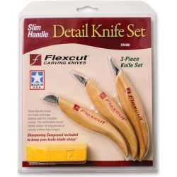 Sada 3 malých řezbářských nožů Flexcut KN400 (obsahuje KN19, KN20, KN27