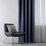 Zatěmňovací závěs blackout RESTILO indigo 140 x 245 cm sada 2 ks – Zboží Dáma
