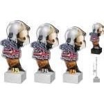 Trofej hasičská helma a auto Stříbrná samolepka 23,5 cm – Zboží Dáma