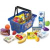 Dětský obchůdek RAPPA MINI OBCHOD nákupní košík s doplňky a učením jak nakupovat modrý