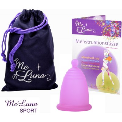 Me Luna menstruační kalíšek M s kuličkou fuchsia – Zboží Dáma